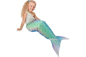 FORIBYW Mermaid Tail Blanket Ultra-Soft Flannel Snuggle Blanket 50x145cm Fish Scale Sleeping Bag Comfortable Wearable Mermaid Blanket for Kids Adults Gift(blue)
