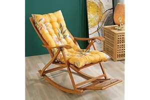 Hoowarm Lounge Rocking Chair Coussin Coussin Bain De Soleil Transat De Jardin Coussin Transat Fauteuil Relax Lounge Épais Pad Coussin De Chaise Longue De Patio Doux Matelas Bain De Soleil