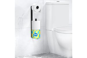 LONGZON Matte Black Toilet Roll Holder Wall Mount -Modern Toilet Paper Holder Matte Black for Mega Roll, Premium 304 Stainless Steel Toilet Paper Roll Holder for Bathroom, Washroom, Black