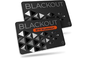 AKIELO Blackout RFID Blockeringskort (2-Pack) – Ultratunt Stöldskydd för Kreditkort – Ultimativ Kortblockerare för Kontaktlösa Kort och Skydd av Plånbok (Svart Utgåva – 2-Pack)