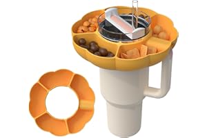 DONGTATA Taca na przekąski dla Stanley 1,137 ml kubek Stanley akcesoria do kubków na przekąski miska na przekąski Stanley 1,137 ml Quencher pudełka na przekąski dla dzieci i dorosłych wielokrotnego użytku