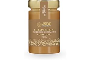 ADI APICOLTURA ADI BIO - Miele di Corbezzolo Italiano Biologico, Pregiato, Sapore Intenso e Amaro, Perfetto in Abbinamento a Formaggi Stagionati - Made in Italy - 250g