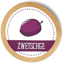 Itenga 24x Aufkleber 'Kirsche' Für Marmeladengläser – Ø 4 Cm, Selbstklebend Mit Schutzlack