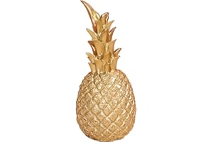 Stgbcst Deko Ananas Gold Ananas Deco Ornamente Obst Deko Handwerk Harz Ananas Figur Nordic Modern Resin Ananas Ornamente Obst Zur für Geburtstagsfeier,Schlafzimmer Desktop Deko (L- 23x10cm)