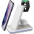 UNIGEN® Unidock 350 23W Foldable Fast Wireless Charging Station Compatible with Samsung S24 Ultra Plus S23 S22 S21 S20 Z Fold Flip 6/5/4/3Watch7/6/5/Pro/4/Active 1/2 Galaxy Buds3/2 Pro White
