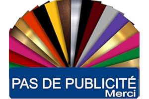 GRAVURE CONCEPT Plaque PAS DE PUBLICITÉ MERCI Adhésive PVC Pour Boîte Aux Lettres - Plaque Stop Pub - 8 cm x 2 cm - 21 Couleurs Disponibles (Bleu)