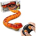 Remote Control Snake, Infrared RC Fake Python Realistic Animal Prank Toys for Kids Adults(Orange)