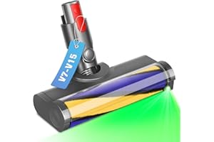 RUKHOOL Brosse pour Dyson V10 V11 V15 V7 V8 Tête de Brosse à Rouleau pour Dyson Aspirateur Accessoires Pièces Détachées avec Lumières LED Turbo Brosse Nettoyage pour Sols Durs