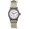 BODERRY Men's 38mm Titanium Watch, Automatic, Military, Day/Date Function, 100M Waterproof, Nylon Strap, Japanese NH35 Movement, Screw-Down Crown — LANDMASTER