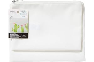 Cricut Cosmetic Bag Blanks (3 ct), White, One Size