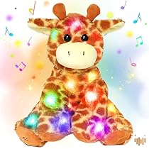 Hopearl LED Musical Plüsch Einhorn Leuchtet Singendes Plüschtier Lautstärkeregulierung Schlaflied Animierte Beruhigung Geburtstagsfest für Kinder Kleinkind Mädchen, Pink, 40,6 cm