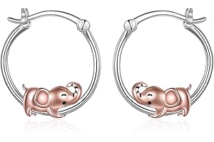 YAFEINI Fox/Pig//Panda Earrings Sterling Silver Origami Fox/Pig Hoop Earrings Gifts for Women Daughter