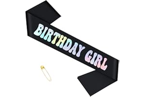 LOGHOHU Birthday Girl, Schärpe Bedrucken, Geburtstag Schärpe Birthday Girl Sash Geburtstagsschärpe Damen Geburtstagszubehör Geburtstagskönigin Schärpes Geburtstag Mädchen