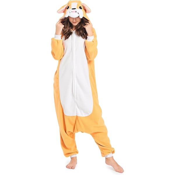 DELEY Pyjama Onesie Adulte Animal - Grenouillère Unisexe à Capuche Pour Dormir, Fête Pyjama, Carnaval, Halloween - 5