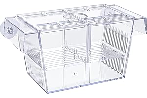 Pawfly Aquarium Fischbrutkasten Acryl Brutkasten Tank mit Saugnäpfen Medium Isolationsbox für Baby Fische Garnelen Betta und Guppy