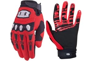 Seibertron Dirtpaw Donna e Uomo Traspirante Touch Screen Pieno Dito Guanti Sportivi per Ciclismo Bicicletta Bici BMX MX ATV MTB e Road Racing Motorcycle Motocross con Protection sulle nocche