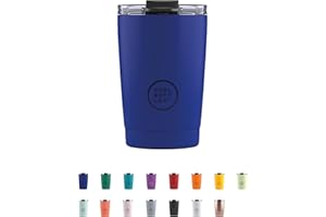 Cool Bottles - Tumbler - Bicchiere Termico in Acciaio Inossidabile - 330 ml - Vivid Blue - Tazza da Caffè - Coperchio Ermetico - Bevande Fredde 10 ore e Calde 5 ore - Finitura Antimacchia