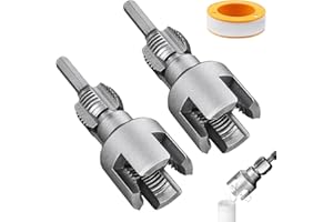 XZMCAT Roscador Para Tubos PVC, Machuelo Manual Para Tuberías - 2 en 1 Herramienta de Roscado, Conjunto de Enrosca Tubos de 1/2“ ”3/4", para Reparaciones Domésticas, Tuberías De Agua, Mangueras, Taladros