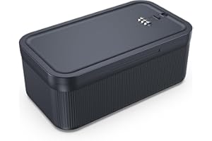 iDiskk Caja de seguridad con contraseña, caja fuerte médica, prisión telefónica y caja de merienda para el hogar, refrigerador, oficina o viajes