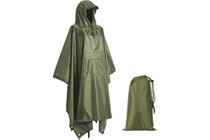 Accevo Poncho Pluie Imperméable Manteau de Pluie Femme. Impermeable Femme 3 en 1 Poncho Anti Pluie Respirant Multifonctional avec Capuche,Kway Femme Cape Pluie Cape de Randonneur Camping,Randonnée