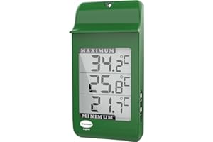 Digital Max Min Growroom Or Greenhouse Thermometer - Green by Brannan
