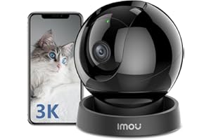 Imou 2024 2K (3MP) Wewnętrzna kamera monitorująca WiFi Kamera 360 ° Podłączony smartfon, AI WYKRYWANIE LUDZI/ZWIERZĄT Inteligentne śledzenie Tryb prywatny Dwukierunkowy dźwięk Kompatybilny z Alexa