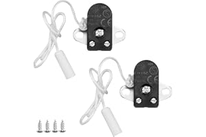 Hyakoz 2 Stück Einbau Zugschalter Mit Schnur Side Action Mini Zugschnurschalter 2A 250 V AC On-Off Schnurzugschalter Licht Schnurschalter mit Kordel