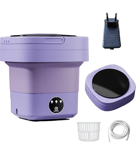 Mini Machine à Laver Portable LAMA 10L Avec Essoreuse - Pliable, 60W, Pour Camping, Sous-vêtements, Vêtements Bébé - 5