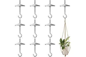 xinsheng 10 Pcs Gancho Lampara Techo Gancho Ø12, M4, Gancho Colgar Techo Gancho Colgar Lampara Techo Soportes Techo Escayola Ganchos j para Techos Soporte TV Techo Soporte Techo para Lampara