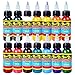 Solong Tattoo® 14 Basic Colors Tattoo Ink Set Pigment Kit 1oz (30ml) Professional Tattoo Supply for Tattoo Kit TI301-30-14