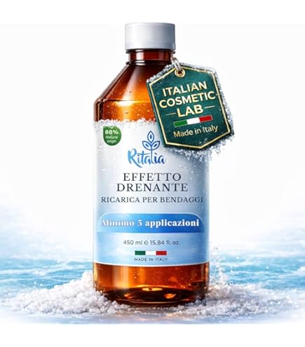 Ritalia RICARICA LIQUIDO bendaggio anticellulite drenante EFFETTO FREDDO  principi attivi 100% VEGAN - EFFETTO DEFATICANTE per gambe stanche gonfie e  pesanti : Amazon.it: Bellezza