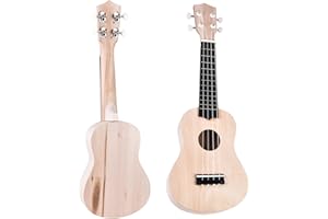 Acogedor Kit Ukulélé DIY, Ukulélé Quatre Cordes - Ukulélé Concert 21in Kit Ukulélé Hawaii DIY - Ukulélé - DIY Cadeau pour Parents et Enfants