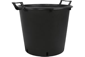 Erhard-Trading Bac à plantes avec poignée - Noir - 40 cm / 30 litres