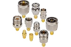 Boobrie SMA 10 Tipo SMA Femmina a UHF SMA F BNC N Tipo Connettori Kit Convertitore adattatore coassiale coassiale RF per antenna WiFi/Drone FPV/Cavo di prolunga