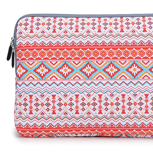 Coodio® ShockProof 30,5-31,8 cm (12-12.5 Zoll) Laptophülle Notebooktasche Schutzhülle Hülle Sleeve Tasche für Apple Das neue MacBook 12 – Bohème Streifen Orange - 4