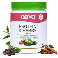 OZiva Protein & Herbs, Women, (Natural Protein Powder with Ayurvedic Herbs like Shatavari, Giloy, Curcumin…