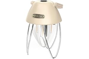 KEPEAK Lámpara de camping, LED USB, lámpara de camping recargable con 3 modos con regulación continua, lámpara de camping para exteriores, funciona con pilas, linterna de camping, apagón, emergencia