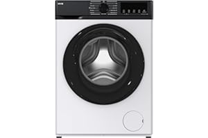 HYE 8kg 1400rpm Washing Machine – Slimline 45cm Depth - Energy Efficient A Rated, LED Display, 11 Wash Programs, White – Quiet Compact Home Freestanding Washing Machines for Families - W0108SL14W22