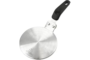 PETIOUARNSZE Adaptador Para Cafetera De 13 Cm, Doble Cara Acero Inoxidable 430, Alta Conductividad Térmica, Apto Para Cocinas De Gas Y Vitrocerámica, Cafeteras Y Utensilios De Cocina
