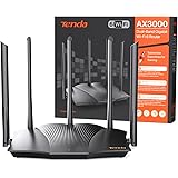 Tenda RX12 Pro AX3000 Router WiFi 6, Router Gigabit Dual Band 2.4GHz/5GHz, 4 Porte Gigabit, 5x6dBi Antennas, Router Gaming, B