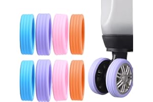 TQPUWT Roues de Bagages Housse Silicone, 8 Pièces Housse de Roue de Bagage en Silicone, Manchons Roue Bagage, Protection pour Roulettes de Chaise, pour la Plupart des Bagages, multicolore