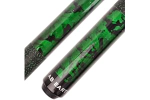 AB Earth Billardqueue-Stock mit irischem Leinenwickel, handbemalt, 147,3 cm, 2-teilig