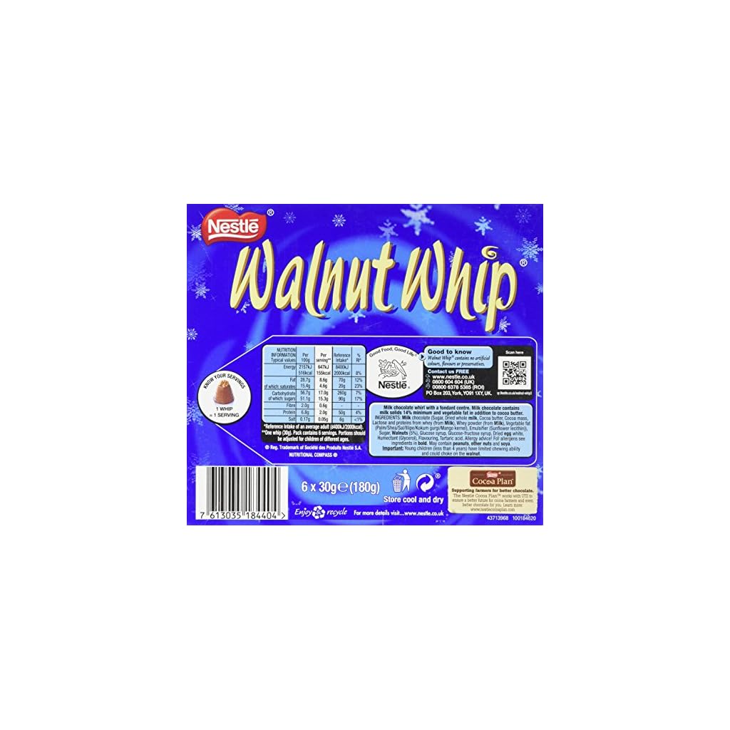 Nestlé Walnut Whip 6 Pack 180g Online Groceries