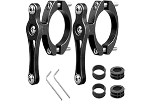 YDDM 2 Piezas Portabidón Bicicleta Portabotellas,Portabidones Adaptador Aluminio,Soporte Adaptador Portabidón,con Espaciadores,para Portavasos para Bicicletas,Motocicletas y Cochecitos (Negro)