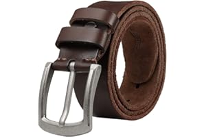BELTER Ceinture Homme Cuir Jeans Décontracté Travail Cadeau Hommes Cow-Boy 110cm-160cm Grande Taille 3.8cm avec Coffret Cadeau