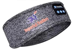Imperial Yankee - Cuffie Bluetooth per dormire, fascia, cuffie senza fili, con altoparlante ultra sottile, fascia sportiva per musica, sonno, corsa, allenamento, viaggio (con logo)