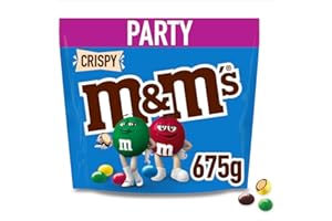 M&M'S Chocolate Bag, Crispy Centre & Milk Chocolate, 675g Party Bag, Bulk Chocolate, Ideal for Gift, Snacks and Sharing