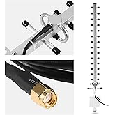 WLAN Directional Antenna WLAN Router Silver Rpsma Connection 2.4 GHz 25 Dbi Directional Antenna WiFi Router WLAN Antenna Outd