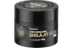 WeightWorld Himalayan Shilajit Resin 50g | 100% Pure Shilajit | 87% Fulvic Acid | 800mg per Serving | 2+ Months Supply | Rich in Trace Minerals | 62 Servings | Vegan & Gluten-Free | with Spatula