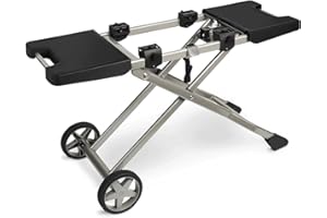 BURNHARD® - Deutsche Marke - Rollwagen für Gasgrill Wayne, Gestell aus massivem Stahl, Kunststoff Seitentische